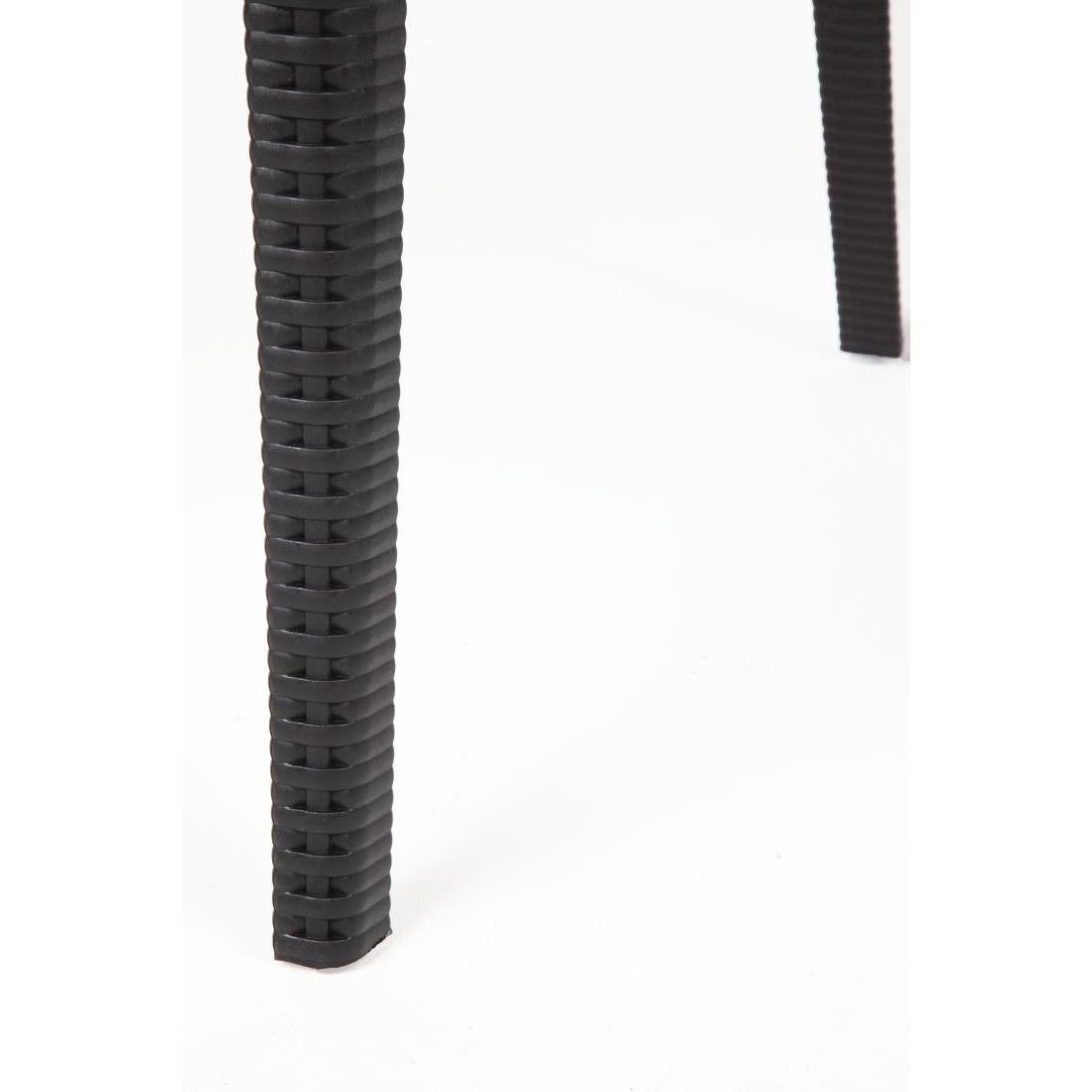 Fauteuils enveloppants en rotin PP Bolero noirs (lot de 4) — GR363