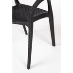 Fauteuils enveloppants en rotin PP Bolero noirs (lot de 4) — GR363