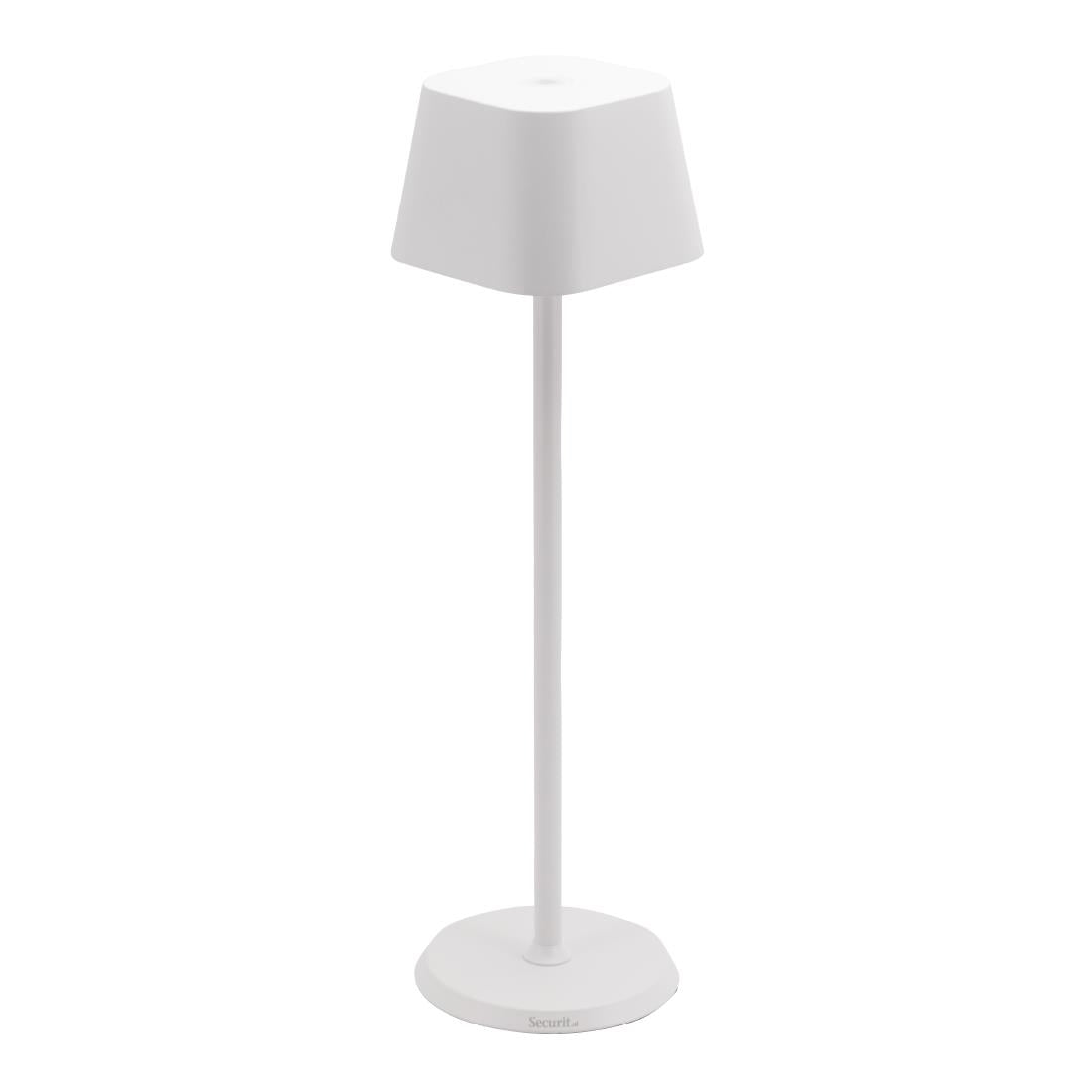 Lampe de table LED sans fil blanche à intensité variable Securit Georgina avec câble de chargement magnétique — GR658