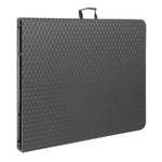 Table pliante rectangulaire en rotin PE Bolero noire — GR770