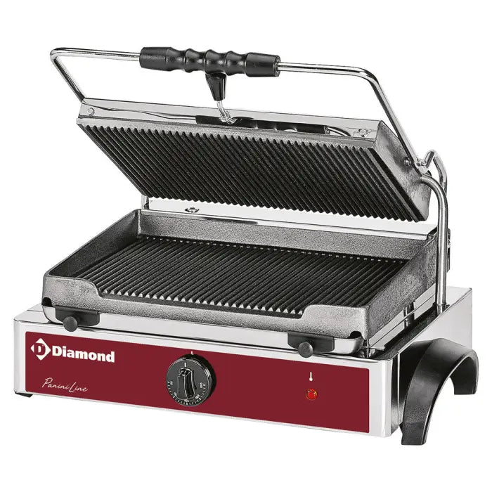 Grill panini électrique MEDIUM plaques rainurées GR-PANOS -