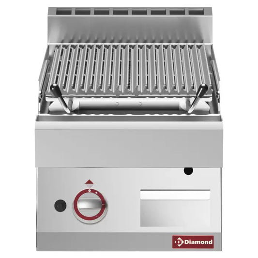 Grill pierre de lave 1/2 module grille en fonte double face