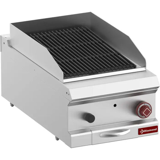 Grill pierre de lave module 1/2 grille en fonte double