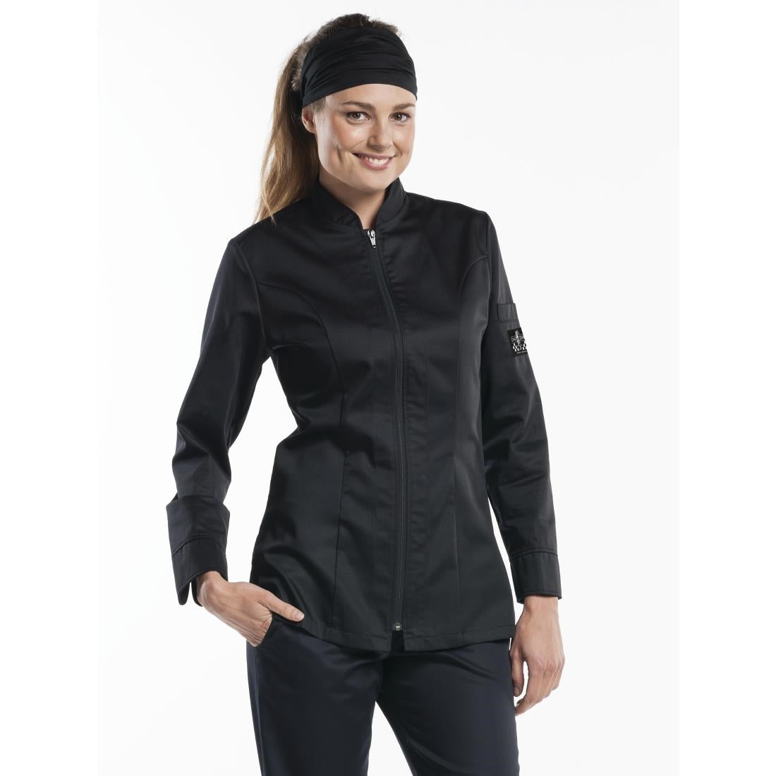 Veste de cuisine femme Chaud Devant Monza noire XL — H624-XL