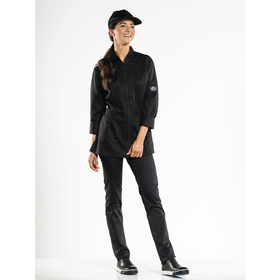Veste de cuisine femme Chaud Devant Monza noire XXXL — H624-XXXL