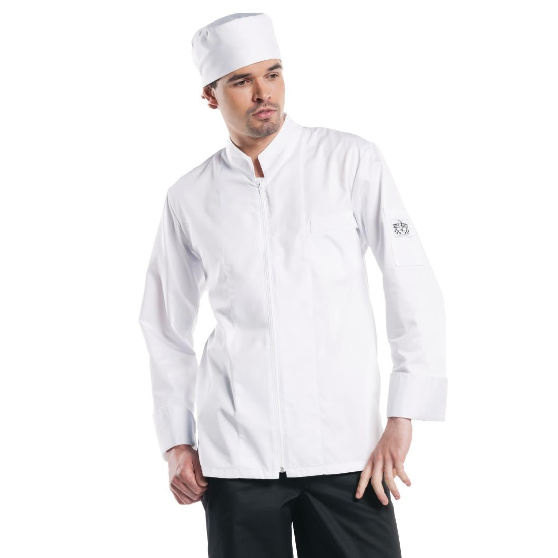Veste de cuisine mixte Chaud Devant Monza manches longues blanche L — H625-L