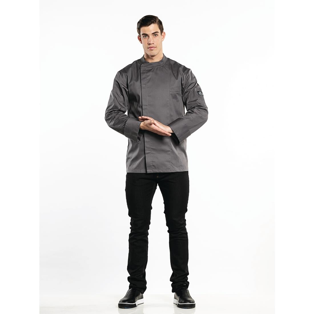 Veste de cuisine Chaud Devant Bacio grise S — H628-S