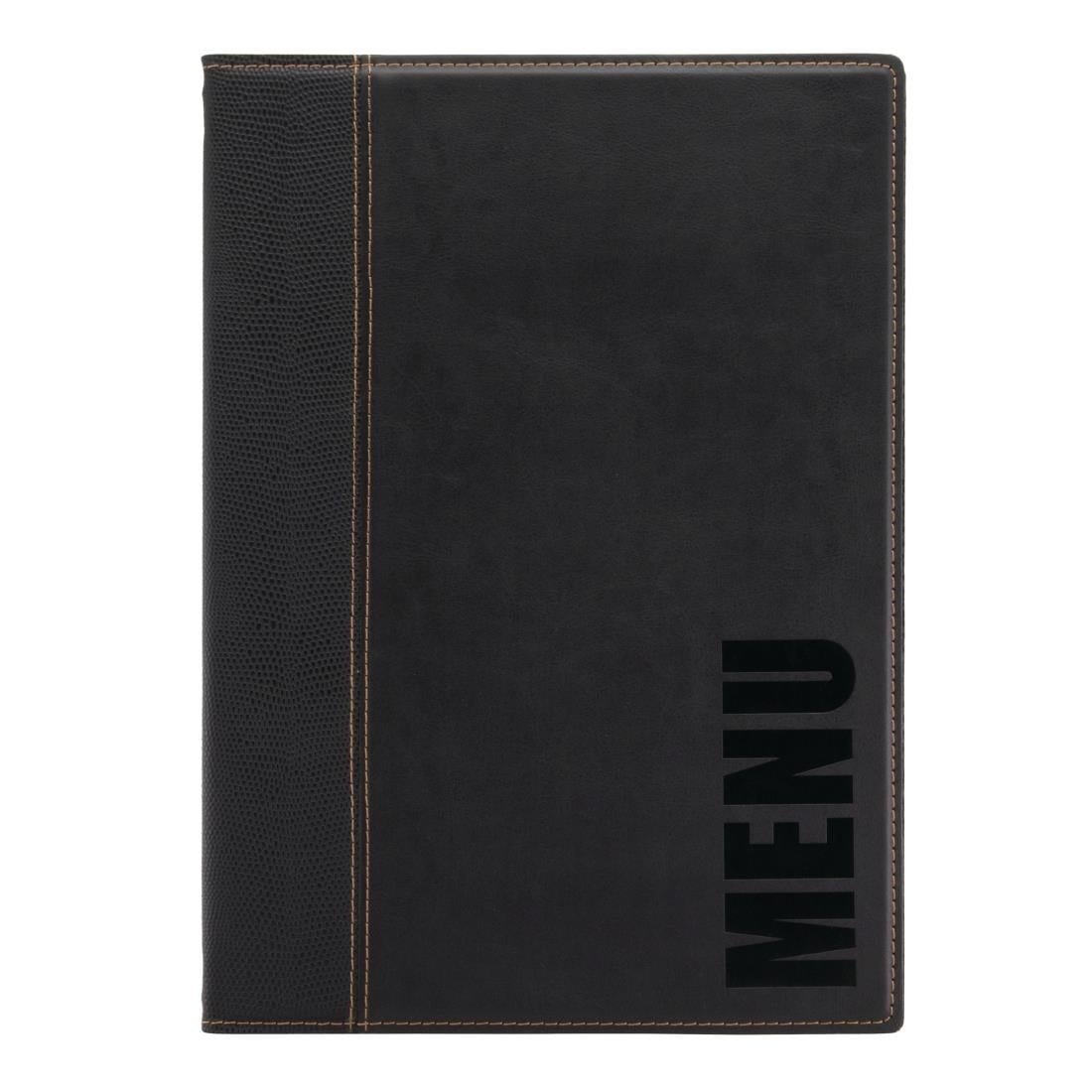 Protège-menus contemporain Securit A4 noir — H713