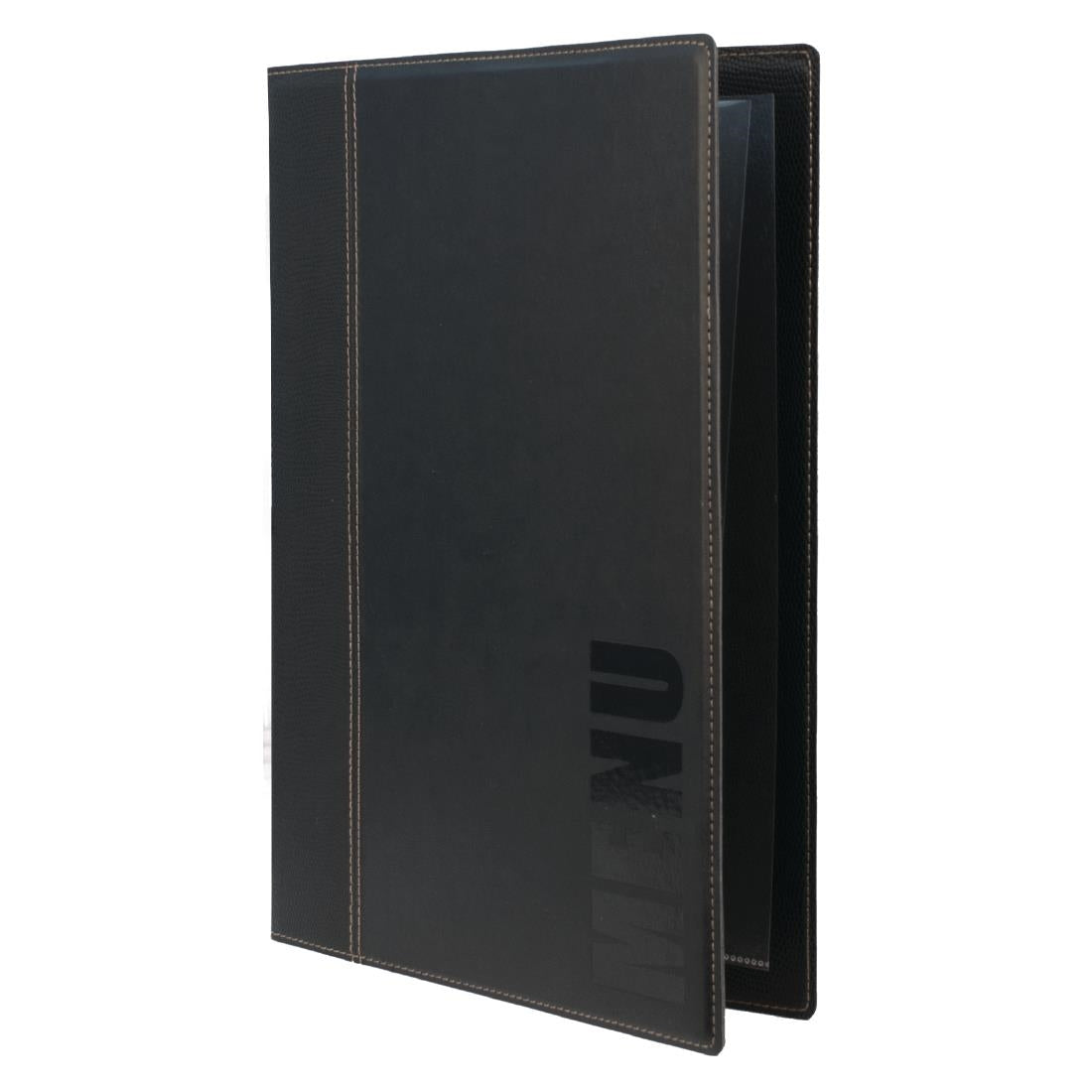 Protège-menus contemporain Securit A4 noir — H713
