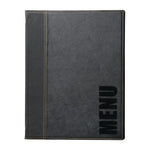 Protège-menus contemporain Securit A5 noir — H714