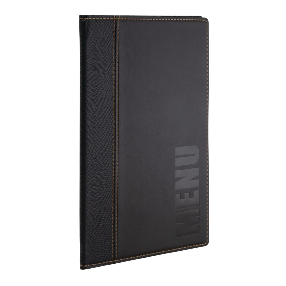 Protège-menus contemporain Securit A5 noir — H714