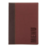Protège-menus contemporain Securit A4 rouge foncé — H717