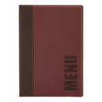 Protège-menus contemporain Securit A5 rouge foncé — H718