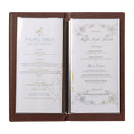 Protège-menus contemporain Securit A5 rouge foncé — H718