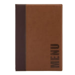 Protège-menus contemporain Securit A4 marron clair — H721