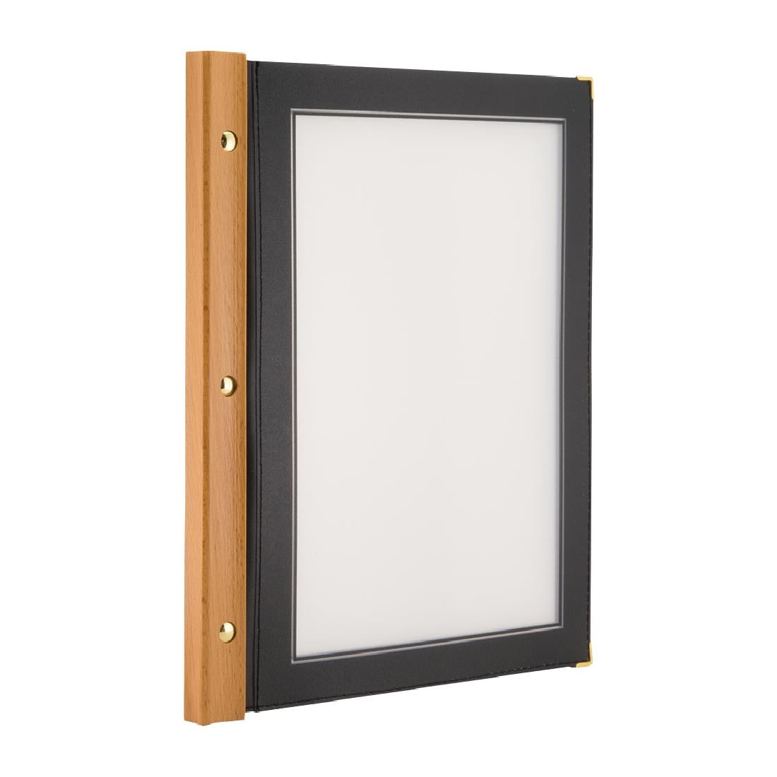 Protège-menu en bois Securit noir A4 — H735