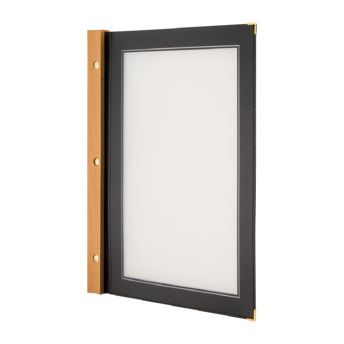 Protège-menu en bois Securit noir A4 — H735
