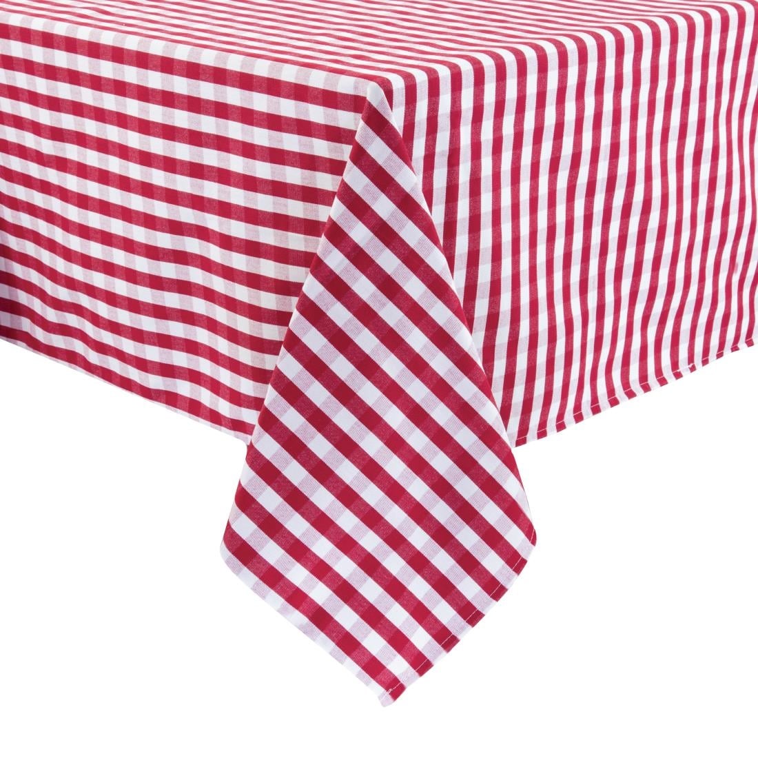 Nappe carrée à carreaux rouges en polyester Mitre Comfort Gingham 890 x 890mm — HB581