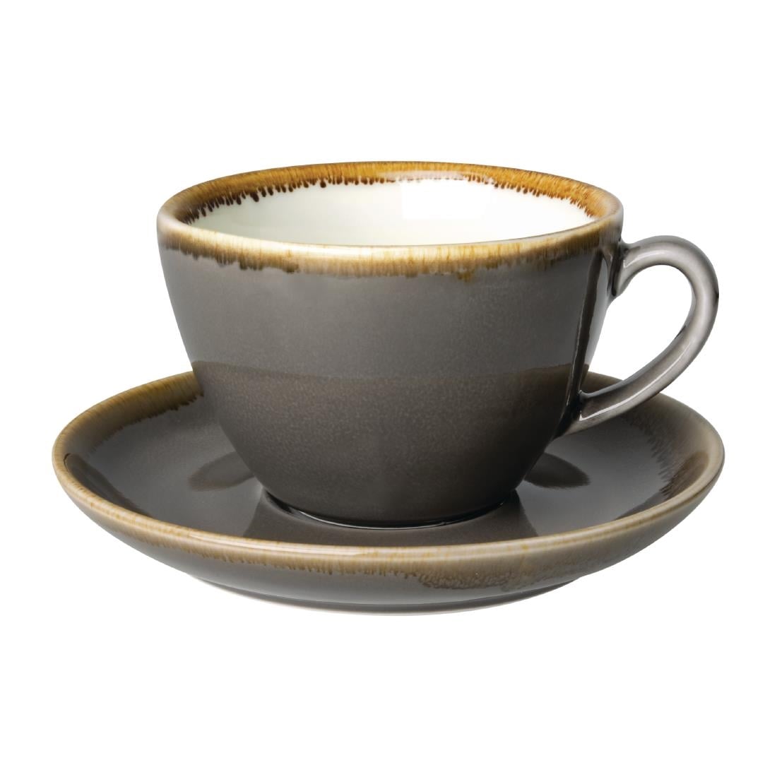 Tasses à cappuccino Olympia Kiln grises 340ml (lot de 6) — HC392