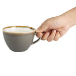 Tasses à cappuccino Olympia Kiln grises 340ml (lot de 6) — HC392