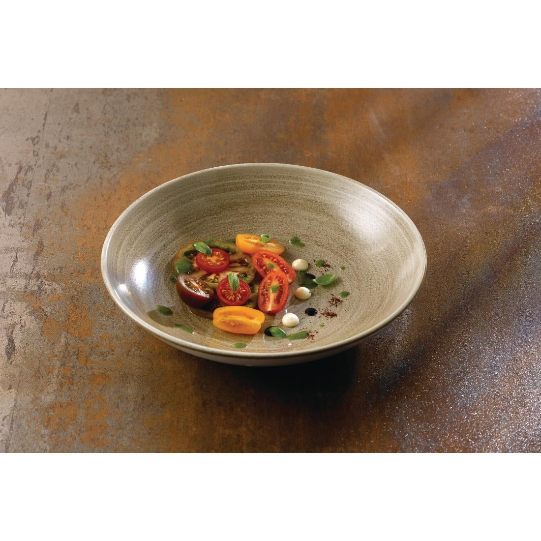 Assiettes rondes Churchill Stonecast Patina Antique Taupe 248mm (Lot de 8) — HC790