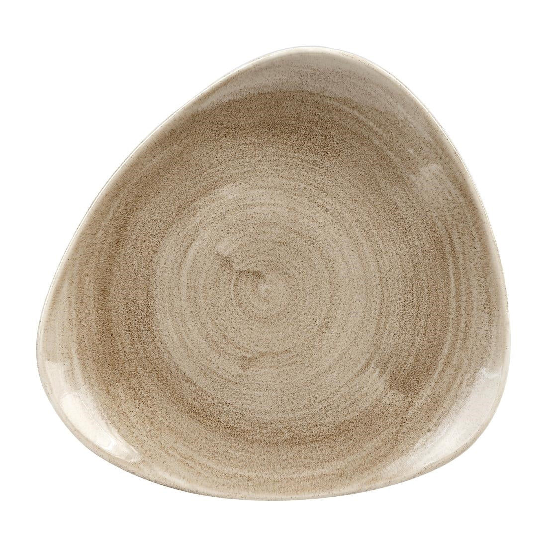 Assiettes triangulaires Churchill Stonecast Patina Antique Taupe 229mm (Lot de 12) — HC793