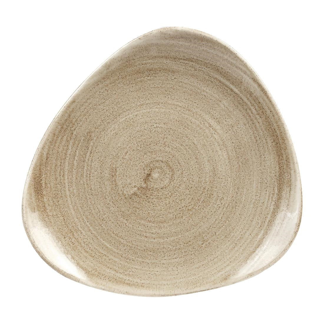 Assiettes triangulaires Churchill Stonecast Patina Antique Taupe 190mm (Lot de 12) — HC794