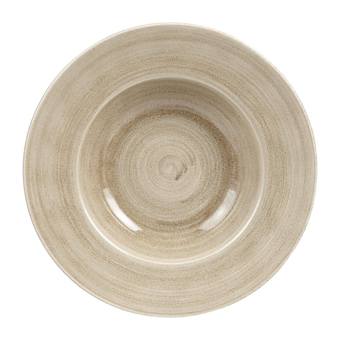 Bols à bord large Churchill Stonecast Patina Antique Taupe 280mm (Lot de 12) — HC799