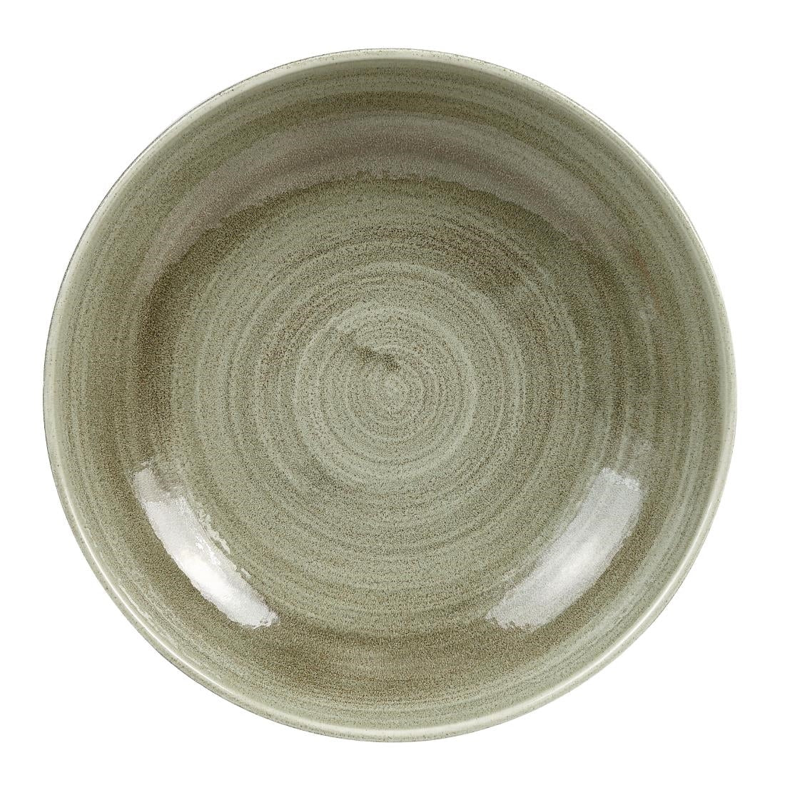 Assiettes coupes rondes Churchill Stonecast Patina Antique Green 182mm (Lot de 12) — HC811