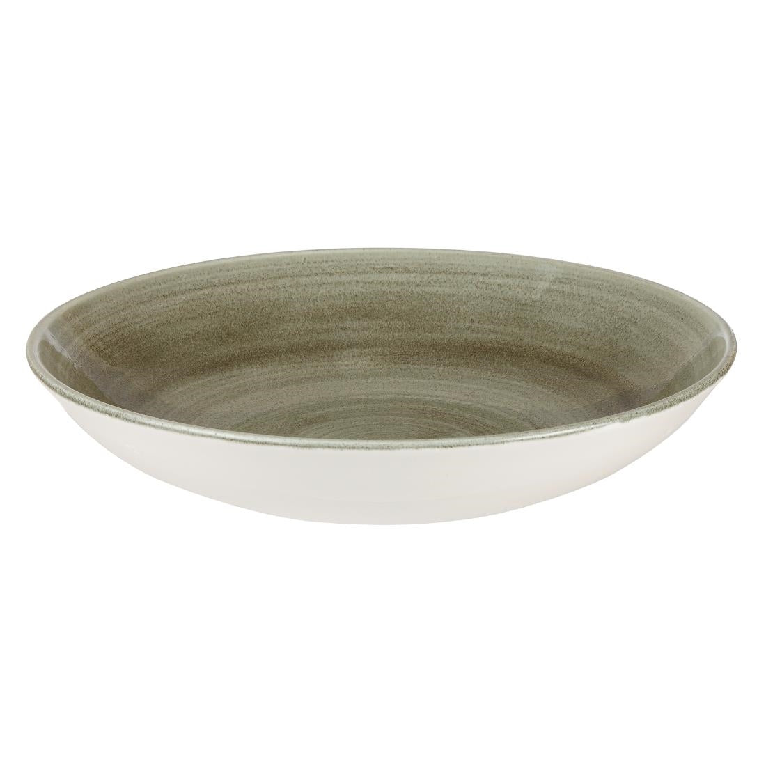 Assiettes coupes rondes Churchill Stonecast Patina Antique Green 182mm (Lot de 12) — HC811