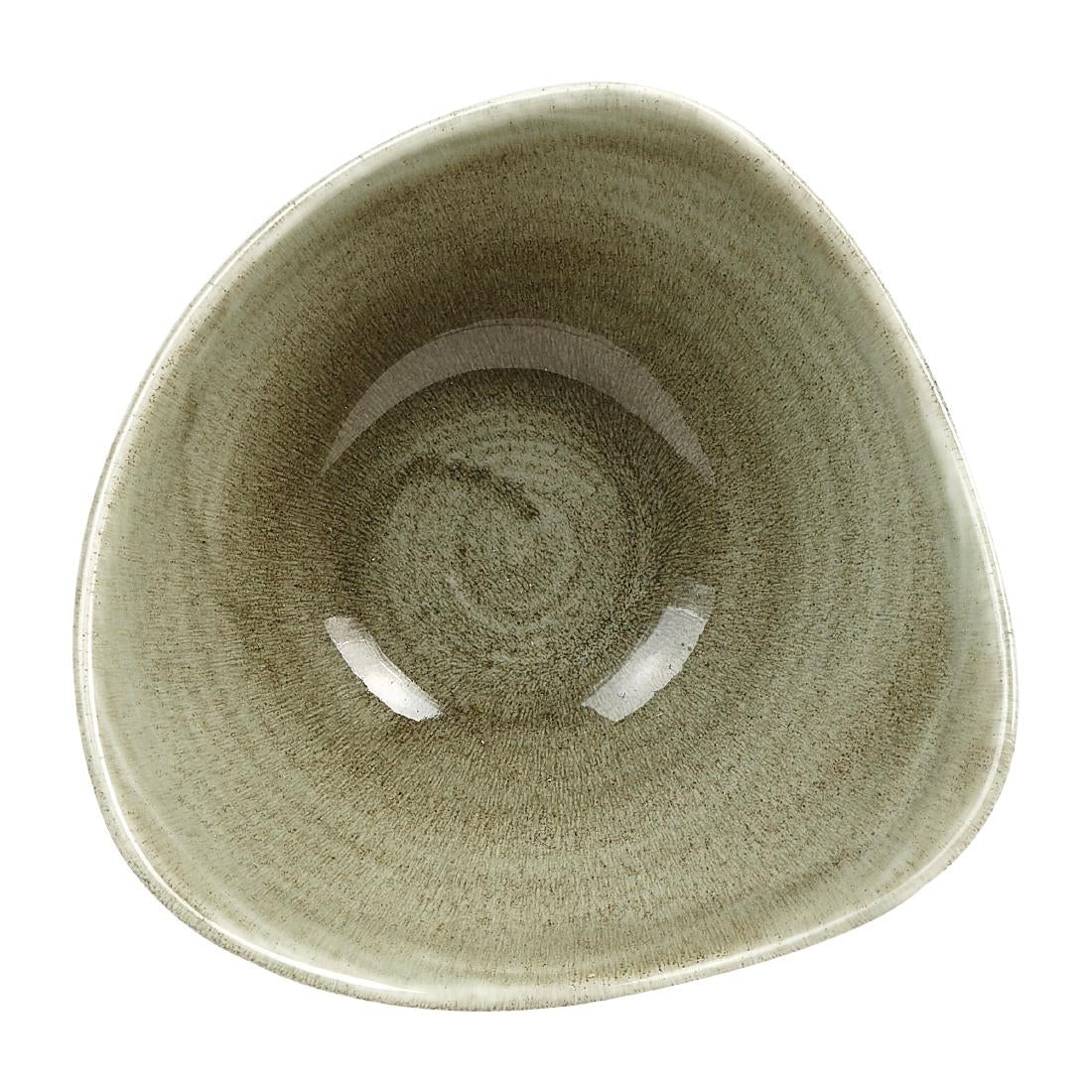 Bols triangulaires Churchill Stonecast Patina Antique Green 153mm (Lot de 12) — HC816