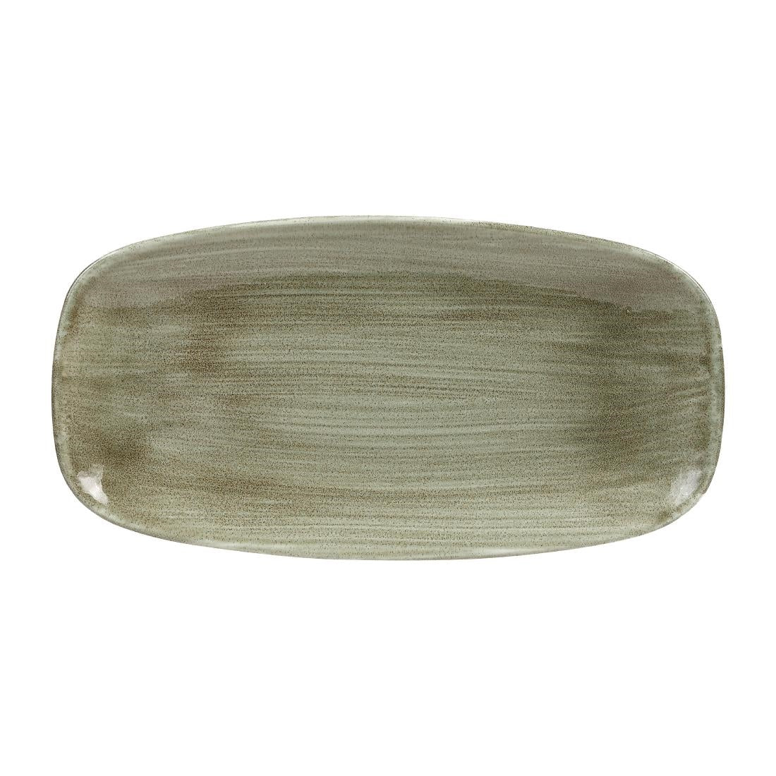 Assiettes oblongues Churchill Stonecast Patina Antique Green 298mm (Lot de 12) — HC817
