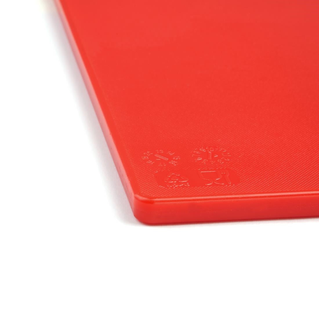 Planche à découper antibactérienne basse densité Hygiplas rouge — HC859
