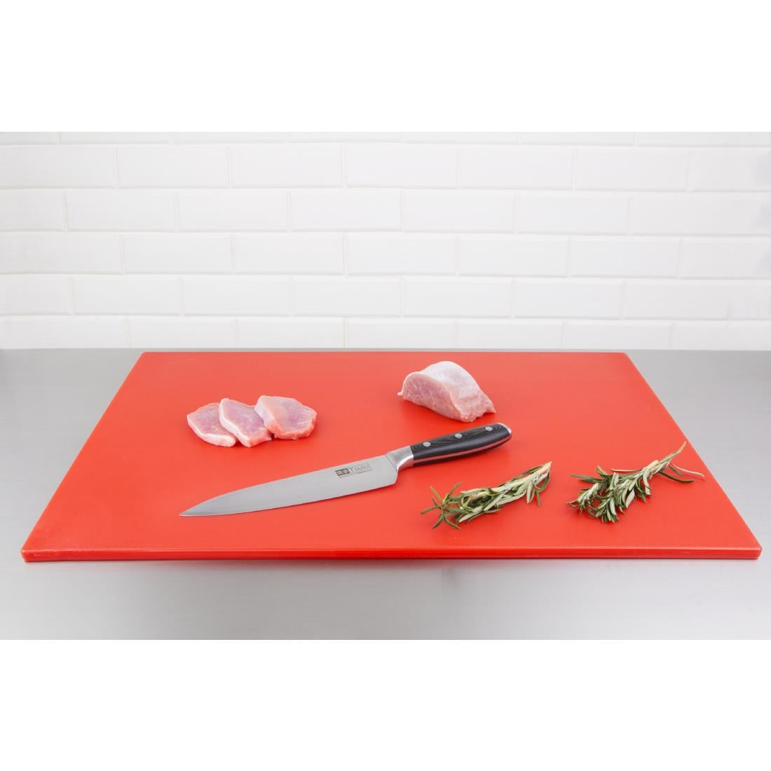 Grande planche à découper basse densité Hygiplas rouge — HC877