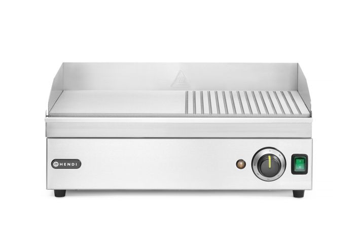 Bakplaat half geribbeld, HENDI, Kitchen Line, 230V/2400W, 527x404x(H)233mm — 154946