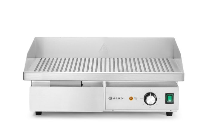 Bakplaat geribbeld, HENDI, Budget Line, 230V/3000W, 550x430x(H)240mm — 154984