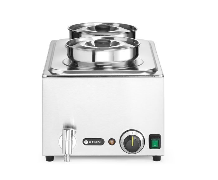 Set: Bain-marie Ranger + 2x bak 4L met deksel, HENDI, GN (H)150mm, 8L, 230V/1000W, 604x332x(H)315mm — 201473