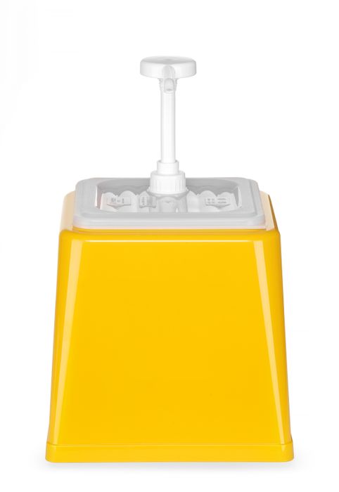 Distributeur de sauces avec pompe, HENDI, 2,5L, Jaune, 230x210x(H)327mm — 203538