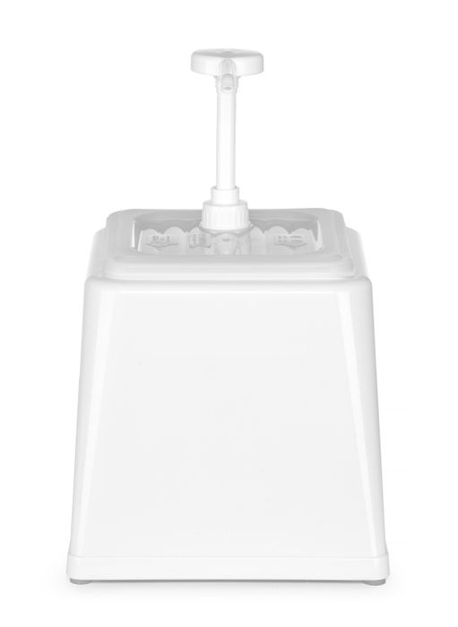 Distributeur de sauces avec pompe, HENDI, 2,5L, Blanc, 230x210x(H)327mm — 203545