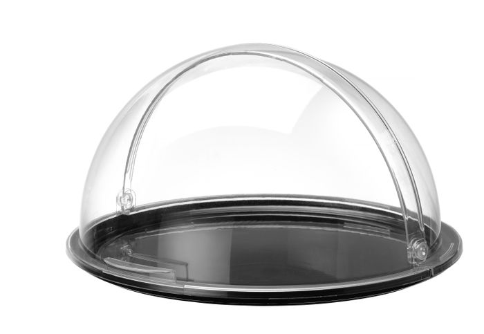 Vitrine à couvercle coulissant Roll-top, rond, HENDI, 390x410x(H)215mm — 203552