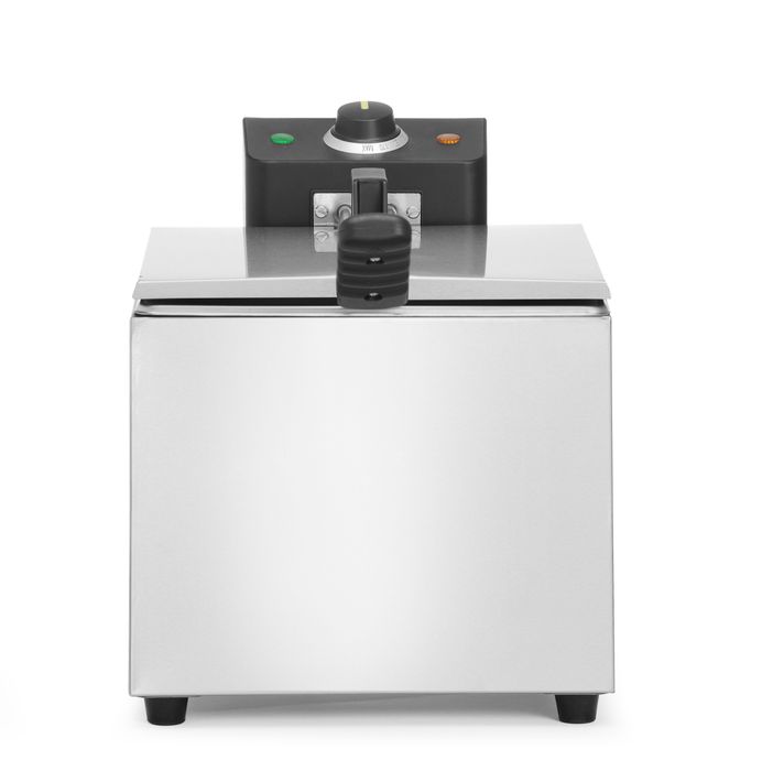 Friteuse, HENDI, Budget Line, GN 1/2, 8L, Zilver, 230V/3500W, 267x407x(H)308mm — 205648