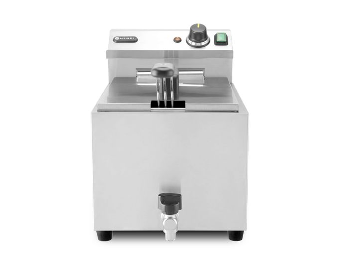 Friteuse XL met aftapkraan, HENDI, Profi Line, 10L, 400V/6600W, 300x585x(H)377mm — 209424