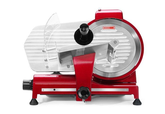 Trancheuse Profi Line 250 version rouge, HENDI, Profi Line, 230V/320W, 514x484x(H)373mm — 210086