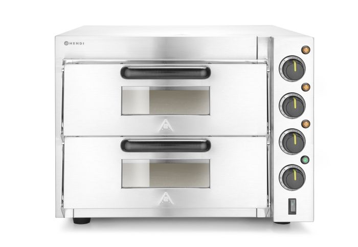 Four à pizza compact - 2 chambres, HENDI, Argent, 230V/3000W, 580x560x(H)435mm — 220283