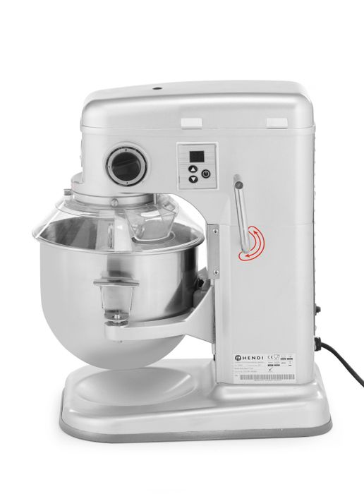 Batteur mélangeur planétaire, HENDI, Kitchen Line, 7L, Argent, 230V/650W, 317x440x(H)490mm — 222829