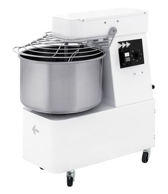 Pétrin à spirale avec tête et cuve fixes, 2 vitesses, HENDI, 128 kg/h, 48L, 400V/2200W, 480x795x(H)855mm — 222898