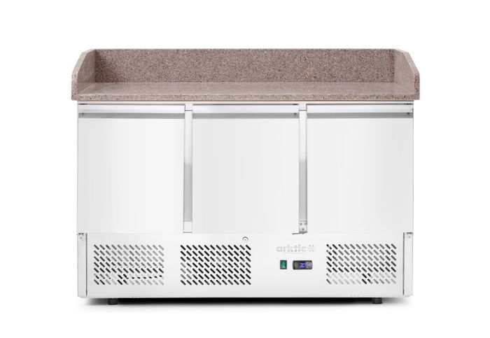 Pizzawerkbank, 3-deurs, Arktic, 254L, 230V/400W, 700x1400x(H)943mm — 232033