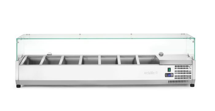 Vitrine réfrigérée GN 1/3, Arktic, 7x GN 1/3, GN 1/3, 42L, 230V/180W, 420x1605x(H)460mm — 232989