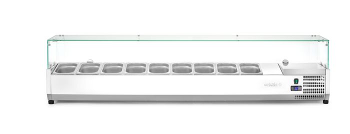 Vitrine réfrigérée GN 1/3, Arktic, 9x GN 1/3, GN 1/3, 54L, 230V/180W, 420x2005x(H)456mm — 232996