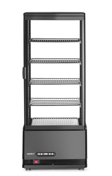 Vitrine de table grand modèle, 98 litres, Arktic, Noir, 230V/210W, 397x444x(H)1100mm — 233269